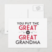 Je zet de Grote in Grote Oma Briefkaart (Voorkant / Achterkant)