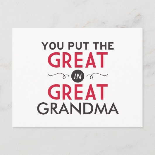 Je zet de Grote in Grote Oma Briefkaart (Voorkant)