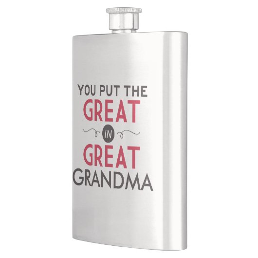 Je zet de Grote in Grote Oma Flacon (Links)