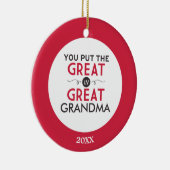 Je zet de Grote in Grote Oma Keramisch Ornament (Rechts)
