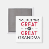 Je zet de Grote in Grote Oma Magneet (Voorkant / Achterkant)
