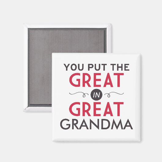 Je zet de Grote in Grote Oma Magneet (Voorkant / Achterkant)