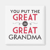 Je zet de Grote in Grote Oma Magneet (Voorkant)