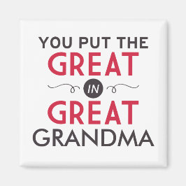 Je zet de Grote in Grote Oma Magneet