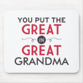 Je zet de Grote in Grote Oma Muismat (Voorkant)