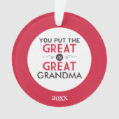 Je zet de Grote in Grote Oma Ornament (voorkant)