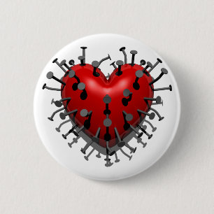 Je zet de nagels in mijn hart ronde button 5,7 cm