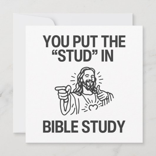 Je zet de "Stud" in Bijbelstudie Kaart (Voorkant)