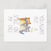 JE ZET EEN KLEIN OP MIJN GEZICHT briefkaart DOOR N (Voorkant)