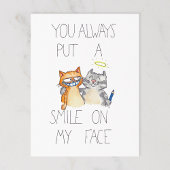 JE ZET EEN KLEIN OP MIJN GEZICHT briefkaart DOOR N