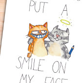 JE ZET EEN KLEIN OP MIJN GEZICHT briefkaart DOOR N