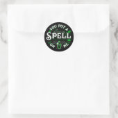 Je zet een spelletje op me/Stickers Ronde Sticker (Tas)
