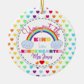 je zet het soort kerst op de kleuterschool keramisch ornament (Voorkant)