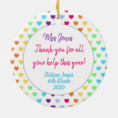 je zet het soort kerst op de kleuterschool keramisch ornament (Achterkant)