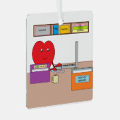 Je zet je hart in je werk metalen ornament (Voorkant Rechts)