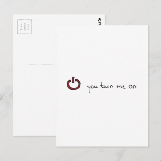 Je zet me aan briefkaart (Voorkant / Achterkant)