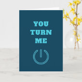 Je zet me in op Neon Button Valentine Day Masculin Kaart (Gele Bloem)