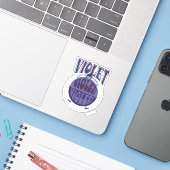 Je zet Violet aan, Violet! Sticker (Laptop met iPhone)