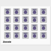 Je zet Violet aan, Violet! Vierkante Sticker (Vel)
