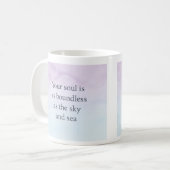 Je ziel is net zo grenzeloos als de lucht en het Z Koffiemok (Voorkant links)