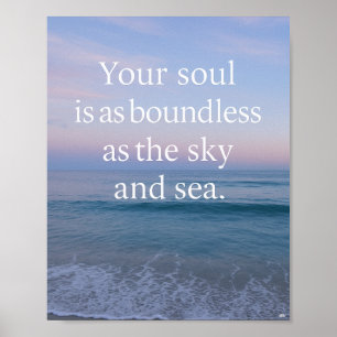 Je ziel is net zo grenzeloos als de lucht en het Z Poster