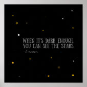 Je ziet de sterren Emerson quote Poster (Voorkant)