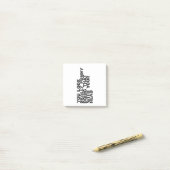 Je ziet er echt grappig uit terwijl je dat doet me post-it® notes (Op bureau)