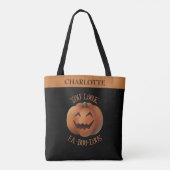 Je ziet er Fa-Boo-Lous gepersonaliseerd Halloween  Tote Bag (Achterkant)