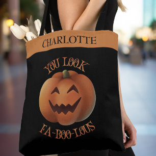 Je ziet er Fa-Boo-Lous gepersonaliseerd Halloween  Tote Bag