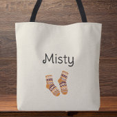 Je ziet er gelukkiger uit! Funny Wool sokken gezeg Tote Bag