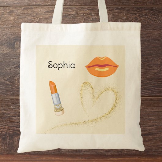 Je ziet er gelukkiger uit! Ik heb oranje lippensti Tote Bag