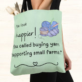 Je ziet er gelukkiger uit! kleine boerderijen onde tote bag