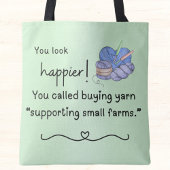 Je ziet er gelukkiger uit! kleine boerderijen onde tote bag
