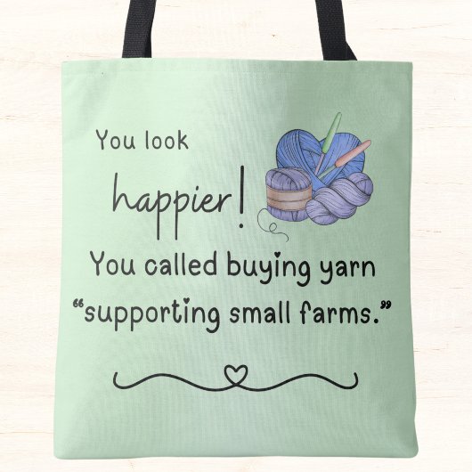 Je ziet er gelukkiger uit! kleine boerderijen onde tote bag