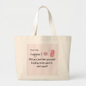 Je ziet er gelukkiger uit! Meer garen Canvas tas k (Voorkant)