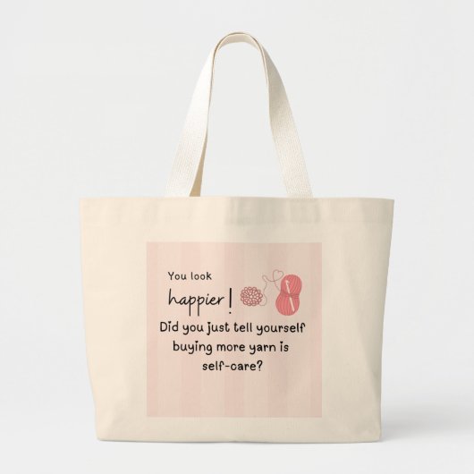Je ziet er gelukkiger uit! Meer garen Canvas tas k (Voorkant)