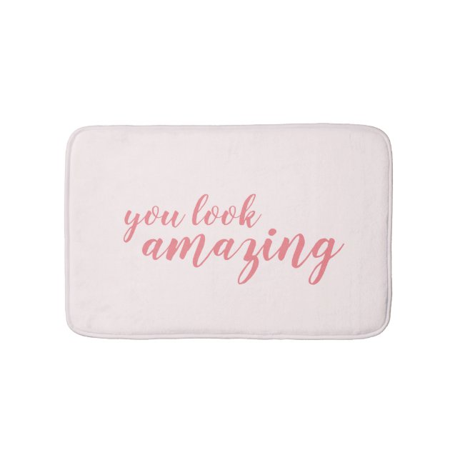 Je ziet er geweldig roze kalligrafie uit badmat (Voorkant)