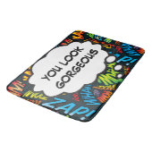 JE ZIET ER GEWELDIG UIT Denk Bubbel Pret Comic Str Badmat (Gekanteld)