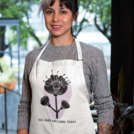 "Je ziet er geweldig uit vandaag" - Bloemige sfeer Lang Schort