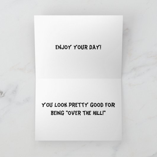 JE ZIET ER GOED UIT OVER DE HEUVEL KAART (Binnen)