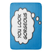 JE ZIET ER GORGEOUS UIT DAT Bubble Fun Comic Book Badmat (Voorkant Verticaal)