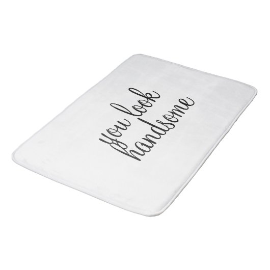 'Je ziet er handig uit' grote baden Badmat (Gekanteld)