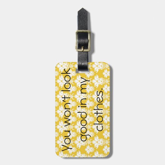 Je ziet er niet goed uit in mijn Bagagelabel. Bagagelabel (Voorkant verticaal)