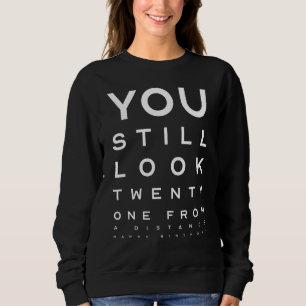 Je ziet er nog twintig uit van een verre opticien trui