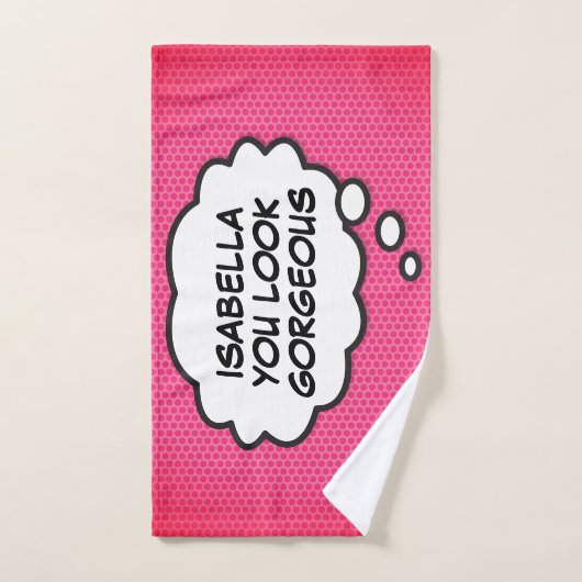 JE ZIET ER PRACHTIG DENK Bubble Fun Comic Book Bad Handdoek (Handdoek)