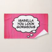 JE ZIET ER PRACHTIG DENK Bubble Fun Comic Book Bad Handdoek (Handdoek)