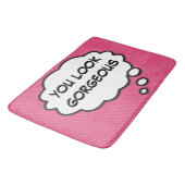 JE ZIET ER PRACHTIG UIT Denk Bubbel Roze Badmat (Gekanteld)