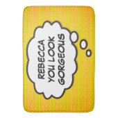 JE ZIET ER PRACHTIG uit Denk Bubble Comic Book Badmat (Voorkant Verticaal)