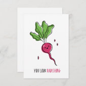 Je ziet er radishu grappig uit bedankkaart (Voorkant / Achterkant)