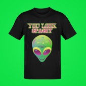 Je ziet er Spacey kleurrijke Alien Graphic uit T-shirt